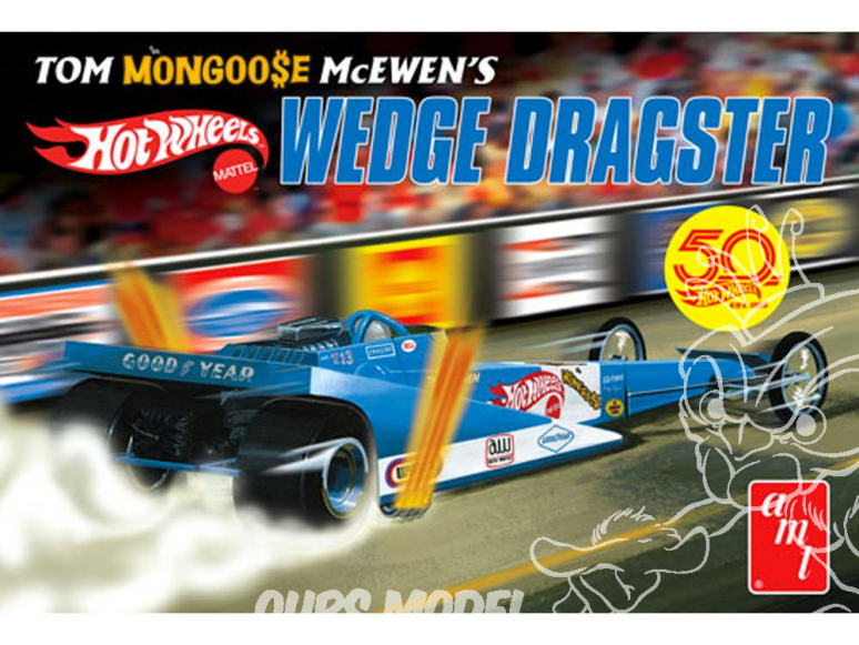 AMT maquette voiture 1069 Tom “Mongoose” McEwen Fantasy Wedge Dragster (Hot Wheels) 1/25