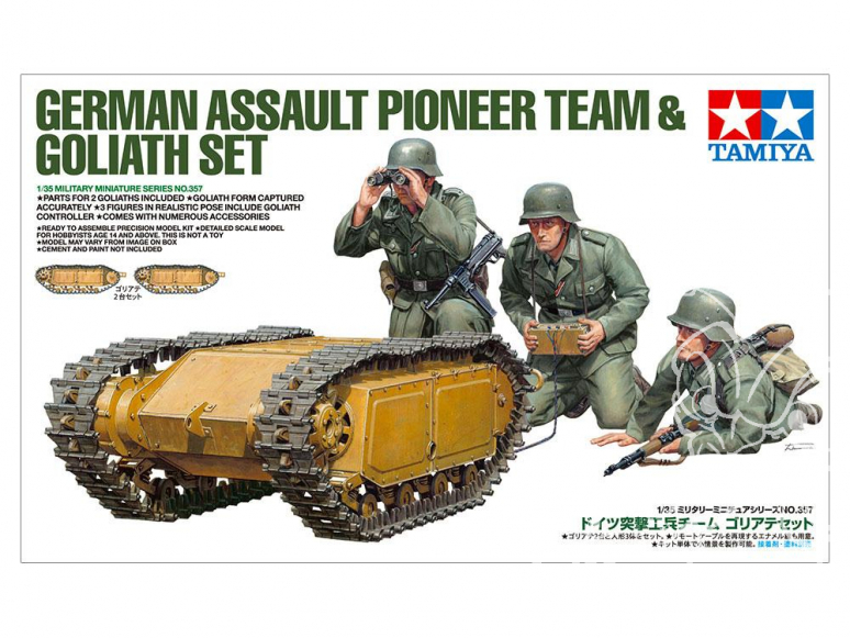 tamiya maquette militaire 35357 Goliath et Pionniers Allemands 1/35