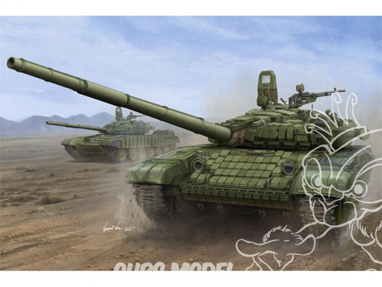 TRUMPETER maquette militaire 00925 CHAR RUSSE T-72B/B1 MBT (avec Blindage Réactif type KONTAKT-1) 1995 1/16