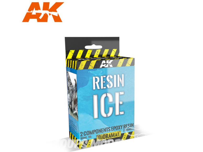AK interactive ak8012 Glace Résine (Résine double composants) 150ML