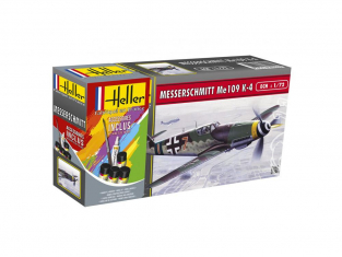 Heller maquette avion 562293 MESSERSCHMITT BF 109 K-4 inclus colle et peintures 1/72