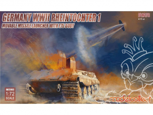 Modelcollect maquette militaire 72092 Rheintochter 1 lance-missiles avec un corps de E75 1/72