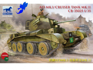 Bronco maquette militaire 35025 A13 Mk.I / CRUISER TANK Mk.III 1