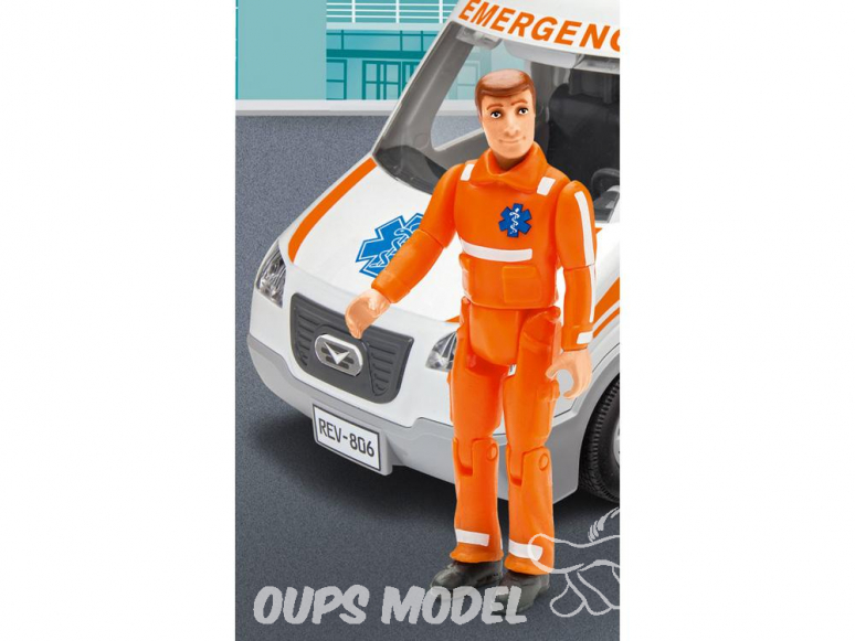 REVELL MAQUETTE ENFANT 00755 JUNIOR KIT Ambulancier 1/20