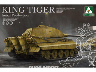 Takom maquette militaire 2096 CHAR LOURD SdkFZ.182 "TIGRE ROYAL" PRODUCTION INITIALE 4 en 1 1944 1/35