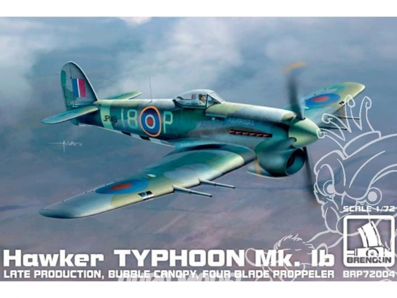 Brengun maquette avion BRP72004 Typhoon Mk.Ib millieu de production quatres pales 1/72