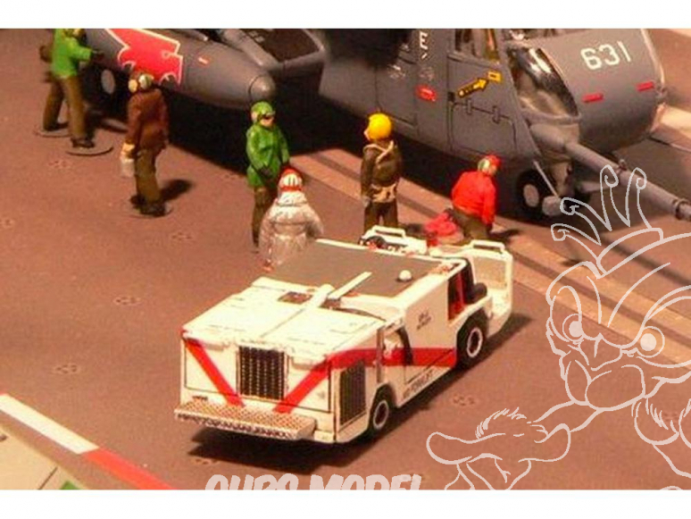 Brengun accessoire diorama avion BRS144014 Kit en résine du vehicule pompier de pont P-25 U.S. porte avions 1/144