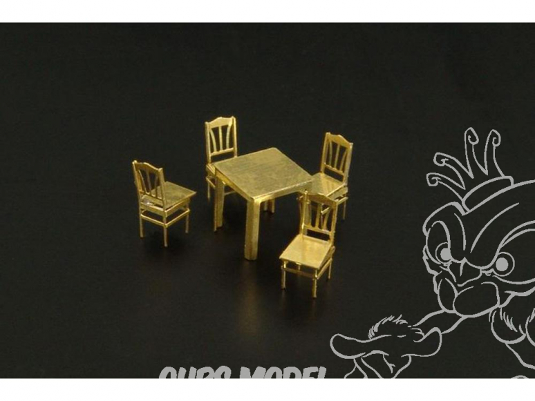 Brengun accessoire diorama BRL144028 Table et chaises 1/144