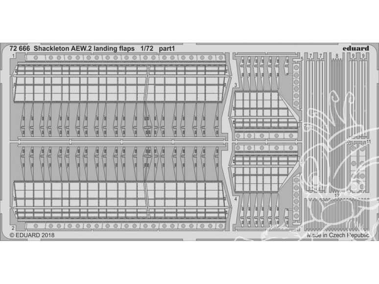Eduard photodecoupe avion 72666 Shackleton AEW.2 Volets d'atterrissages Airfix 1/72