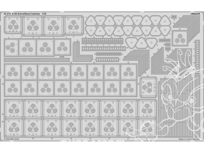 Eduard photodecoupe 53214 Trappes S-38 Schnellboot Italeri 1/35