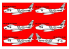 Brengun decalque avion BRS144084 F-86F SABRE 335th FIS decal pour kit trumpeter et Monochrome 1/144
