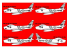 Brengun decalque avion BRS144084 F-86F SABRE 335th FIS decal pour kit trumpeter et Monochrome 1/144