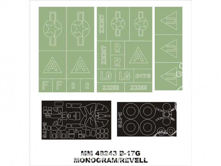 Montex Maxi Mask MM48243 B-17G Monogram / Revell 1/48