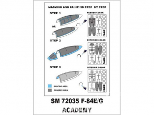 Montex Mini Mask SM72035 F-84E/G Academy 1/72