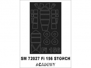 Montex Mini Mask SM72027 Fieseler Fi-156 Storch Academy 1/72