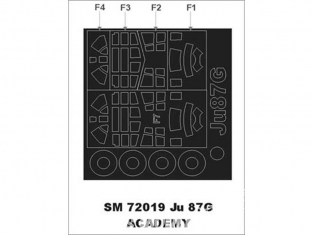 Montex Mini Mask SM72019 Junkers Ju-87G Academy 1/72