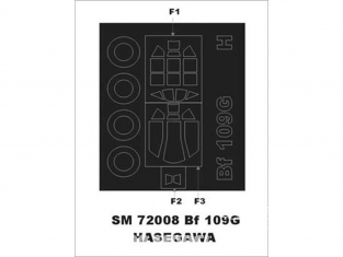 Montex Mini Mask SM72008 Messerschmitt Bf 109G Hasegawa 1/72