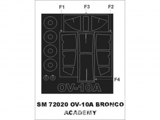 Montex Mini Mask SM72020 OV-10A Bronco Academy 1/72