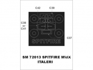 Montex Mini Mask SM72013 Supermarine Spitfire Mk.IX Italeri 1/72