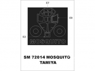 Montex Mini Mask SM72014 De Havilland Mosquito Tamiya 1/72