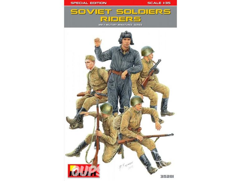 Mini Art personnages militaires 35281 Soldats sovietique assis sur char WWII 1/35