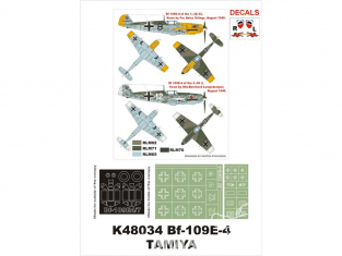 Montex Super Mask K48034 Messerschmitt Bf109E-4 Tamiya 1/48