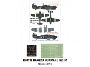 Montex Super Mask K48037 Hawker Hurricane Mk IIC Hasegawa 1/48