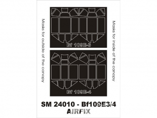 Montex Mini Mask SM24010 Messerschmitt Bf-109E3/4 Airfix 1/24