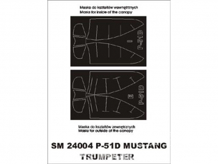 Montex Mini Mask SM24004 P-51D Mustang Trumpeter 1/24