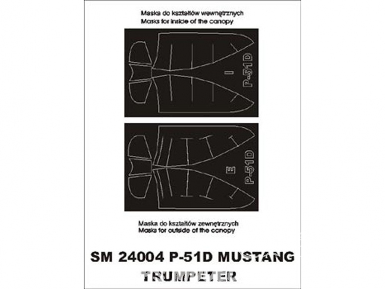 Montex Mini Mask SM24004 P-51D Mustang Trumpeter 1/24