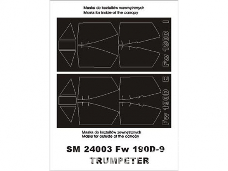 Montex Mini Mask SM24003 Focke-Wulf Fw 190D-9 Trumpeter 1/24