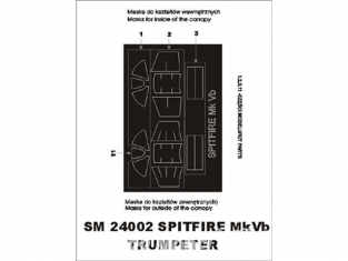 Montex Mini Mask SM24002 Spitfire Mk Vb Trumpeter 1/24