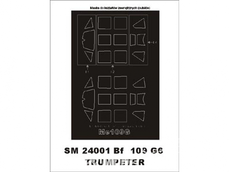 Montex Mini Mask SM24001 Messerschmitt Bf 109G-6 Trumpeter 1/24