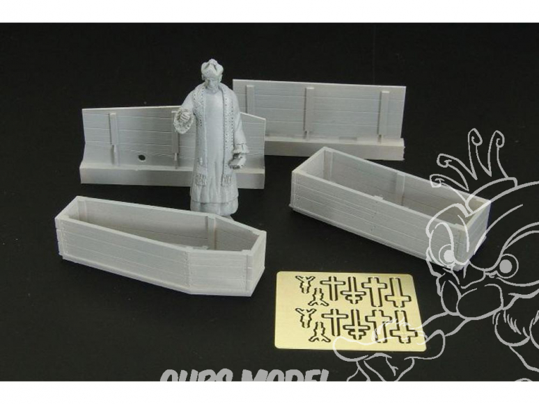 Brengun accessoire diorama militaire HLF48006 Prêtre et cercueils 1/48