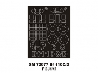 Montex Mini Mask SM72077 Messerschmitt Bf 110C/D Fujimi 1/72