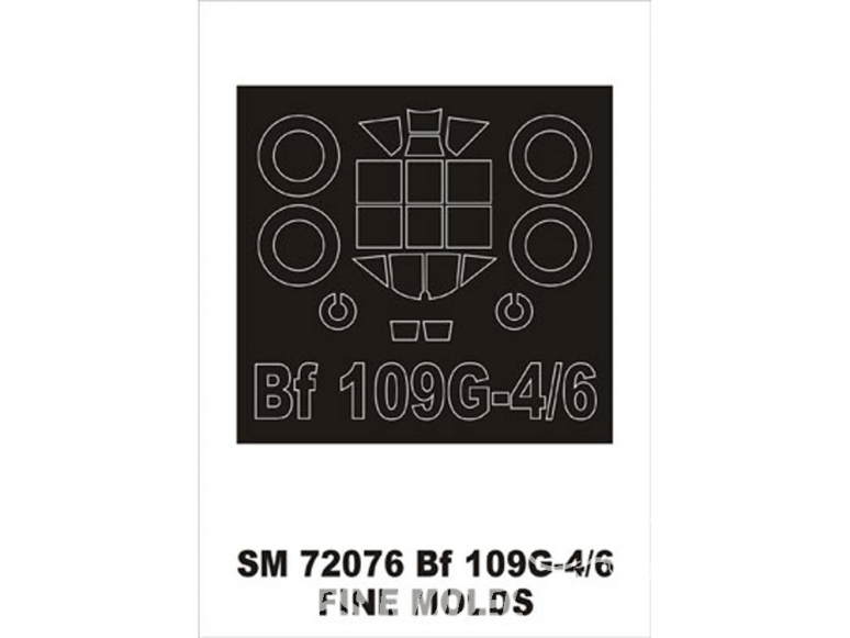 Montex Mini Mask SM72076 Messerschmitt Bf 109G-4/6 Fine Molds 1/72