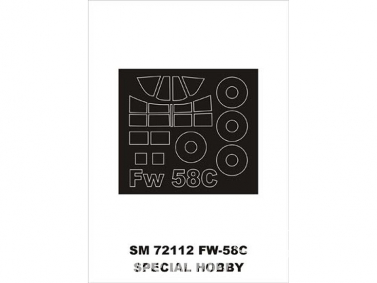 Montex Mini Mask SM72112 Focke Wulf Fw 58C Weihe Special Hobby 1/72