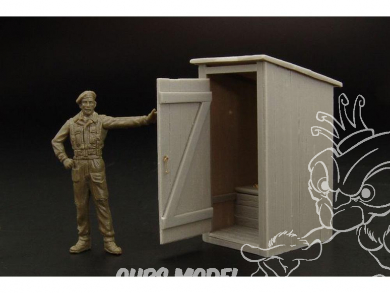 Hauler accessoire diorama militaire HLF48015 Latrine (en resine et photodecoupe) 1/48