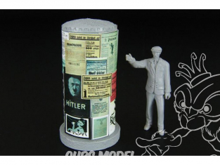 Hauler accessoire diorama militaire HLF48003 figurine en résine avec colonne d'affiche 1/48