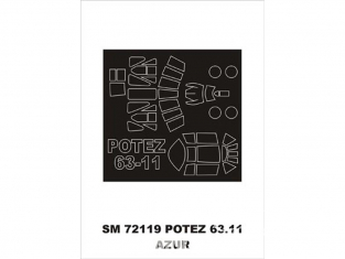 Montex Mini Mask SM72119 Potez 63-11 Azur 1/72