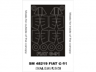 Montex Mini Mask SM48219 Fiat G.91 Italeri / Esci 1/48