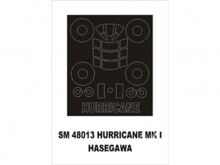 Montex Mini Mask SM48013 Hawker Hurricane Hasegawa 1/48
