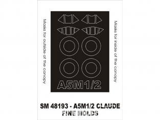 Montex Mini Mask SM48193 A5M1/2 Claude Fine Molds 1/48
