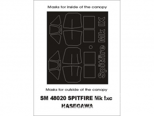 Montex Mini Mask SM48020 Spitfire Mk IXc Hasegawa 1/48