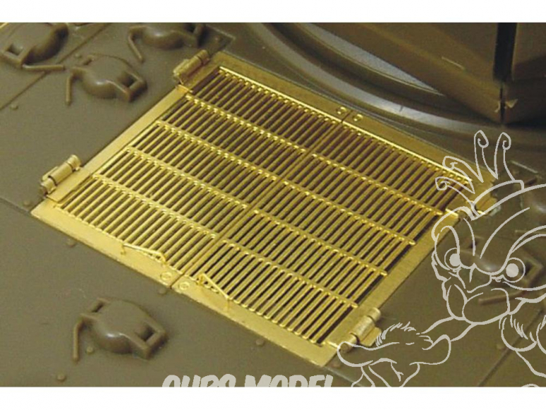 Hauler kit d'amelioration HLX48061 Grilles moteur M10 pour kit tamiya 1/48