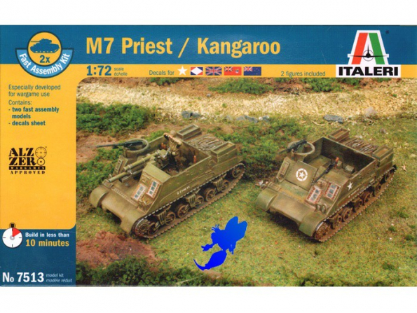 ITALERI maquette militaire 7513 M7 Priest Kangaroo 1/72