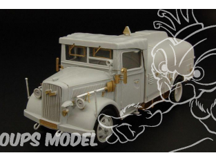 Hauler kit d'amelioration HLX48308 Opel Blitz Tankwagen pour kit Italeri 1/48