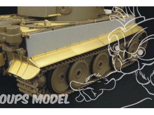 Hauler kit d'amelioration HLX48125 Ailes Tigre I production initiale pour kit Tamiya 1/48