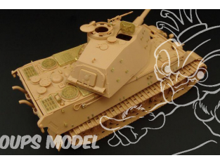 Hauler kit d'amelioration HLX48169 Pz.Kpfw.VI, ausf.B King Tiger tourelle Porsche pour kit Tamiya 1/48