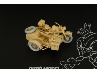 Hauler kit d’amélioration HLX48358 Moto et sidecar allemande pour kit Tamiya 1/48